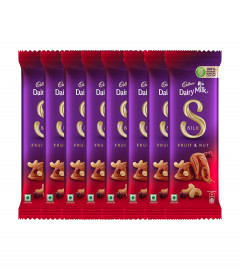 Cadbury Dairy Milk Silk Fruit & Nut Chocolate Bar, 55 gm (Pack of 8) Free Shipping World