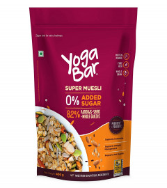 Yogabar Super Muesli, No Added Sugar, Breakfast Muesli 400 gm (Free Shipping World)