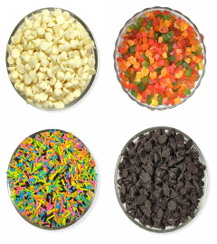 Dry Fruit Hub Sprinkles Choco Chips Combo for Cake Decoration 450 gm (Free Shipping World)
