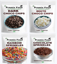 Pramix Premium Choco Chips Combo for Cake Decoration 50 gm (Pack of 4) Free Shipping World