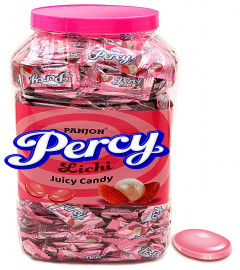 Percy Lichi Candy Lychee Toffee Jar 350 Candies 875 g (Free Shipping World)