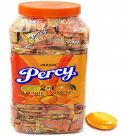 Percy 2 in 1 Toffee, Orange & Lemon Candy Chocolate, Jar 350 Candies 875 g (Free Shipping World)