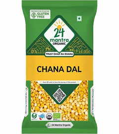 24 Mantra Organic Unpolished Chana Dal  500gm (Free Shipping World)