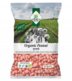 24 Mantra Organic Raw Peanuts, Moongphali 500gm (Free Shipping World)
