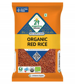 24 Mantra Organic Unpolished Red Rice Chawal 1 KG (Free Shipping World)