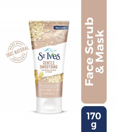 St. Ives Nourished and Smooth Oatmeal Scrub and Mask, 170 gm (Pack of 2) Free Shipping worldwide