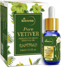 St.Botanica Pure Vetiver Essential Oil 15ml (Pack of 2) Free Shipping world