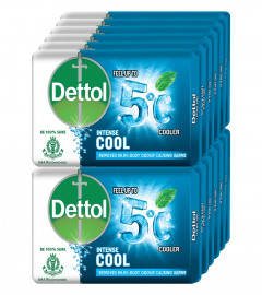 Dettol Cool Germ Protection Bathing Soap bar,125 gm (Pack of 12) Free Shipping world