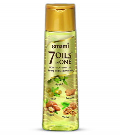 Emami 7 Oils In One Non Sticky & Non Greasy Hair Oil With Almond Oil, Coconut Oil ,Amla Oil 500 ml (Free Shipping World)