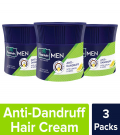 Parachute Hair Cream for Men, Anti Dandruff Hair Cream After Shower 100 ml (Pack of 3) Free Shipping World