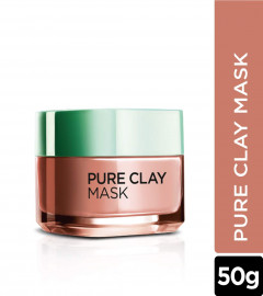 L'Oreal Paris Pure Clay Mask, Exfoliate & Refine Pores 50 gm