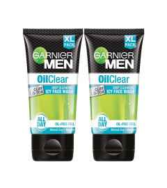 Garnier Men, Face Wash, Balances Oil Level in Skin, OilClear Clay D-Tox,150 gm (pack of 2) Free Shipping World