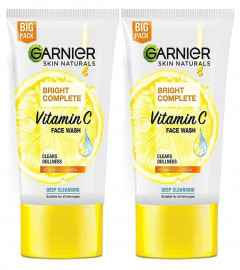Garnier Skin Naturals, Facewash, Cleansing and Brightening, Bright Complete 150 gm (pack of 2)
