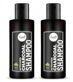 Luster Activated Charcoal Shampoo For Dry and Frizzy Hair 210 ml (Pack of 2)