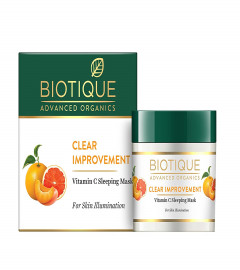 Biotique Advanced Organics Clear Improvement Vitamin C Sleeping Mask, 50 g | pack of 2