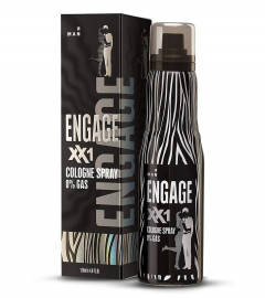 2 x Engage XX1 Cologne No Gas Perfume for Men, Citrus and Spicy, Skin Friendly, 135 ml | free shipping