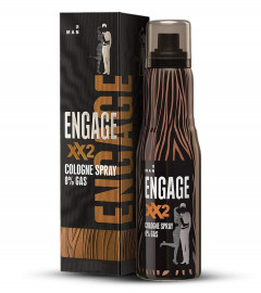 2 x Engage XX2 Cologne No Gas Perfume for Men, Spicy and Citrus, Skin Friendly, 135 ml (free shipping)