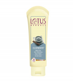 Lotus Herbals Claywhite Black Clay Skin Whitening Face Pack 120 g (Pack of 2)