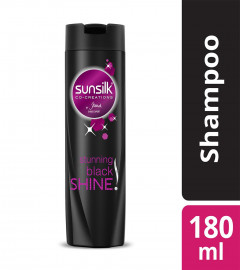 Sunsilk Stunning Black Shine Shampoo, With Amla Pearl Extract 180 ml(Pack of 2) Fs