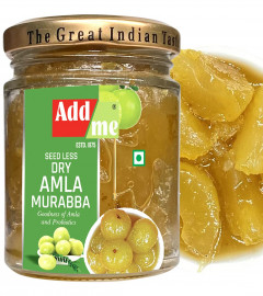 Add me Seed Less Dry Amla Murabba 200gm Without Sugar Syrup awla muraba Glass Jar 200gm