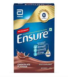 Abbott Ensure Complete, Balanced Nutrition Drink For Adults Chocolate Flavour 400 gm (Fs)