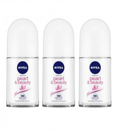 Nivea Deodorant Pearl & Beauty Roll On for Men 50 ml (pack of 3)