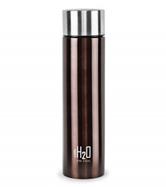 Cello H2O Stainless Steel Water Bottle, 1L, Brown, 1 Piece (free shipping)