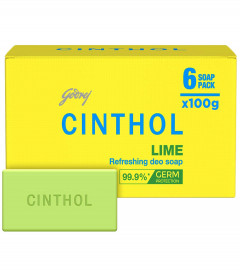 Cinthol Lime Bath Soap - 100g (Pack of 6) free shipping