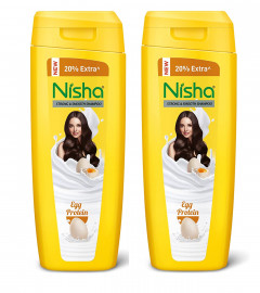 Nisha Egg Protein Shampoo For Strong & Smooth Hair, 180 ML - Pack Of 2 (free shipping)