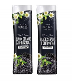 Avon Natural Black Shine Bhringraj 2-in-1 Shampoo & Conditioner 180 ml x 2 pack (free shipping)
