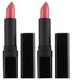 AVON True Colour Perfectly Matte Lipstick, Matte Finish, 4.0g - Vibrant Melon (pack of 2) free shipping