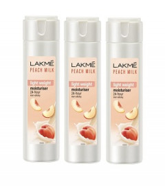Lakme Peach Milk Moisturizer Body Lotion 60ml (pack of 3) free shipping