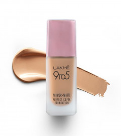 Lakmé 9To5 Primer + Matte Perfect Cover Foundation, N220 Neutral Medium, 25 ml (free shipping)
