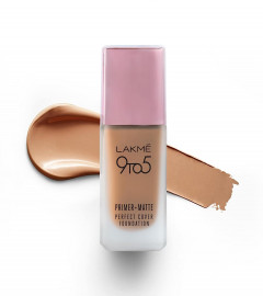 Lakmé 9 To 5 Primer + Matte Perfect Cover Liquid Foundation, C280 Cool Tan, 25ml Matte Finish ( free shipping)