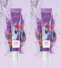 LAKMÉ Blush & Glow Berry Smash Gel Face Wash With Berries Extracts, 100g (pack of 2)