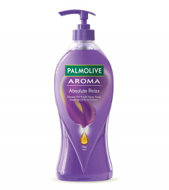Palmolive Aroma Absolute Relax Gel Single Pump Bottle Essential Oil & Iris Extracts for a Soft and Smooth Skin, pH Balanced Free of Parabens & Silicones Body Wash - 750ml