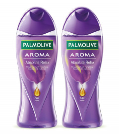 Palmolive Aroma Absolute Relax Natural Ylang Ylang Essential Oil & Iris Extracts pH Balanced, Free of Parabens & Silicones Shower Gel Body Wash Bottles (Pack of 2 x 250ml)