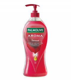 Palmolive Parabens & Silicones-free Aroma Sensual Single Pump Bottle Body Wash, Enriched with Orange Essential Oil, Rose Flower & Ginseng Extracts 750ml