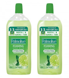 Palmolive Hydrating Foaming Lime & Mint Liquid Hand Wash, 500ml Refill Bottle (pack of 2)