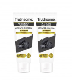 Truthsome Oil Control Face Scrub with Activated Charcoal & Blueberry - For Oily Skin