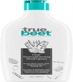 Truebeet Hair Strengthening Shampoo with Keratin Mimic Amino Acids, Sugarcane Extract for Stronger – Healthier hair, Improves Hair Elasticity | 300 ML