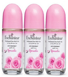 Enchanteur Romantic Roll-On Deodorant for Women, 50ml (pack of 3) free shipping