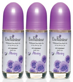 Enchanteur Alluring Roll-On Deodorant for Women with Roses & Vanilla Extracts, 50ml (PACK OF 3)
