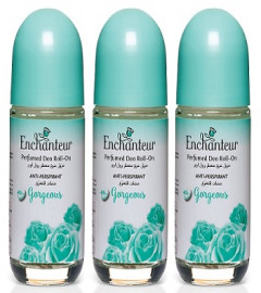 Enchanteur Gorgeous Roll-On Deodorant, 48 hr odour protection, Anti Perspirant for Women, 50ml (pack of 3)