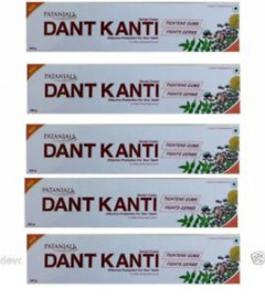 Patanjali Dant Kanti Toothpaste 200 gm (Pack of 5) Free shipping worldwide