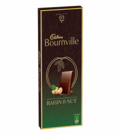 Cadbury Bournville Raisin and Nuts Dark Chocolate Bar, 80 gm (Pack of 4)
