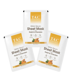 The Ayurveda Co. Ubtan Serum Sheet Mask for Tan Removal & Natural Glow