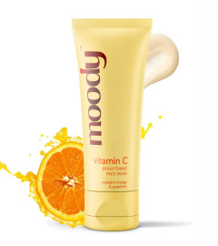 Moody Vitamin C Face Wash for Glowing Skin, Brightening & Hydrating