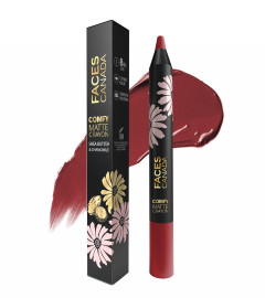 FACES CANADA Comfy Matte Lip Crayon - Lips Don’t Lie 07, 2.8g (Pack of 2)