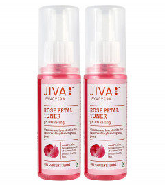 Jiva Ayurveda Rose Petal Natural Water for Freshens and tones the skin| All Skin type | For Men Women | Pack of 2